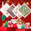 Venta Caliente Transfronteriza Esponja de Cocina con Estampado de Dibujos Animados para Lavar Platos Esponja Navideña para Lavar Ollas Esponja Rascadora