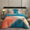 Conjunto de cama de quatro peças de algodão integral, tamanho grande, escovado, qualidade A, para outono e inverno, conjunto de cama espesso de algodão puro, conjunto de três peças de desenho animado