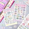8 pegatinas originales de dibujos animados para festivales, pequeñas y resistentes al agua, para diario, cuentas, tarjetas adhesivas, decoración DIY, venta al por mayor transfronteriza.
