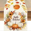Venta Caliente Transfronteriza Camino de Mesa de Calabaza de Otoño Impresión de Alta Definición Hoja de Arce Piña Decoración de Festival Camino de Mesa Atmósfera del Hogar En Stock