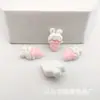 Mini Trompete Desenho Animado Coelho Fofo Comida Torrada diy Cola de Creme Capa de Celular Grampo de Cabelo Lope Material de Resina