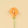 Tejido de punto de cruz simulación flor tejida a mano Lirio de Calas tejido ganchillo hilo flor Regalo para el Día de San Valentín Día del Maestro