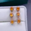 Atacado de fábrica explosões brincos naturais Fanta prata S925 cravejado pedra principal 4x 5 vendas quentes na Europa e nos Estados Unidos uma geração de cabelo