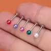 Clavo de labio perforado humano transfronterizo varilla de acero inoxidable color Perla decoración de labio simple pendiente de oreja joyería fabricantes al por mayor