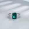 Anillo de plata esterlina S925 con diamante de alto carbono talla Flor de Hielo 8*10 para mujer, joyería fina, estación independiente, nuevo transfronterizo europeo y americano