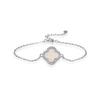 Pulsera de Plata Esterlina S925 Trébol de Cuatro Hojas Esmeralda Retro Europea y Americana para Novia Pulsera de Lujo Pulsera de Oro de 18K