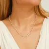 Nuevo Collar de Perlas Hecho a Mano Estilo Bohemio Transfronterizo Retro para Mujer Versátil Sencillo y Exquisito Collar Cruzado