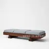 Banco de madera maciza y tela para viento, banco de noche para dormitorio, modelo de diseñador, banco sofá para sala de estar, taburete para cambiar zapatos en la entrada