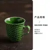 Taza Pequeña de Cerámica para Café Nueva Tendencia Viral Taza de Té Personal con Asa Taza Pequeña de Agua para Té Verde con Base