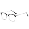 Gafas Populares de Media Montura para Cejas con Filtro de Luz Azul Antidecoloración Sin Maquillaje, Gafas de Miopía de Lujo Ligero, Fabricantes Mayoristas de Monturas de Gafas de Moda