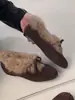 Zapatos de Felpa sin Cordones Individuales para Mujer Zapatos Peludos 2026 Moda Nuevo Estilo Tendencia que Aumentan la Altura Antideslizantes Cálidos Botas de Nieve Zapatos de Algodón para Mujer