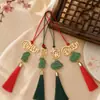 Colgante de Conejo Glaseado del Festival de Medio Otoño Etiqueta Colgante Hueca con Letras Adorno de Broche Hanfu Cheongsam Decoración Colgante de Recuerdo