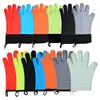 Guantes de Silicona Antiescaldaduras con Logo Personalizado, Guantes Domésticos Acolchados de Cinco Dedos para Barbacoa y Horneado, Guantes de Cocina para Horno con Aislamiento Térmico