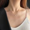 Collar Compacto con Forma de Corazón para Mujer, Cadena para Clavícula, Nuevo Estilo Verano 2026, Joyería Corta y Sencilla de Acero de Titanio de Lujo para Estudiantes