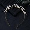 Faixa de Cabelo Feliz Aniversário FelizAniversário Letra Flash de Diamante Headband Headwear para Festa de Aniversário de Adulto Atacado