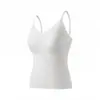 Chaleco Térmico de Encaje Pure Desire para Mujer 2026 Nuevo Estilo Otoño/Invierno con Almohadillas en el Pecho, Camisola, Ropa Interior, Capa Base, No Necesita Sujetador