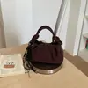 Bolso de nube plisado de ante para mujer 2026 nuevo estilo casual vintage bolso de hombro cruzado bolso de mano versátil para el día a día