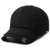 Novo Chapéu de Algodão Masculino para Exterior de Inverno para Homens de Meia-Idade e Idosos Vovô com Pelúcia Quente Boné de Baseball Proteção para Orelhas de Velho Proteção Contra Frio Chapéu Bico de Pato