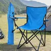 Silla de camping plegable personalizada con reposabrazos, silla de playa portátil de tela Oxford para exteriores, silla plegable para pesca y bocetos con respaldo