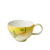 Taza de té de cerámica pintada a mano con asa, especialmente diseñada para mujeres, Taza Maestra, Juego de té Kung Fu, Taza individual