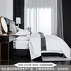 Hotel Cinco Estrelas Pousada Branco Conjunto de Quatro Peças Edredom de Algodão Roupa de Cama Capa de Edredom de Linho Lençóis
