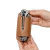 Funda de cuero horizontal doble para cuchillos, bolsa de almacenamiento para cuchillos de camping al aire libre, funda portátil para cuchillos de fruta, funda plegable para cuchillos
