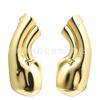 Latón bañado en oro de 18 quilates de alta calidad Diseño europeo y americano Cubreorejas Clip para oreja sin agujero en la oreja Pendientes de hélice hip hop E191121