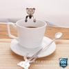 304 Oso de Dibujos Animados Mango Colgante Cuchara Linda de Dibujos Animados Cuchara de Postre Cuchara de Café Oso Cuchara para Revolver Taza Cucharilla de Té