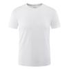 Poliéster-Nylon Absorvente de Suor Respirável Resistente a Rugas Cor Sólida Secagem Rápida Camiseta Masculina de Manga Curta Branca Personalizada Respirável Secagem Rápida