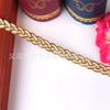 Venta al por mayor de fábrica 0.8 mm trenza encaje dorado accesorios de ropa cortina accesorios de encaje financiero encaje de color