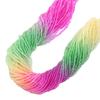 Grânulos de cristal multicolor em gradiente de 2mm, contas soltas para DIY, contas de abacaxi, material de contas artesanais, acessórios para pulseira