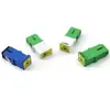 Tapa abatible acoplador brida adaptador de fibra óptica SC/ECC resorte plástico conector adaptador de fibra óptica abatible