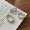 Anillo de Plata de Ley S925 para Mujer, Estilo de Nicho de Gama Alta, No se Desvanece, Anillo de Dedo Versátil Estilo Ins, Joyería Coreana de Estilo Abierto