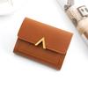 Novo estilo coreano porta-cartões feminino curto carteira pequena tripla função bolsa pequena porta-cartões mini multifuncional transfronteiriço