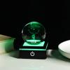 Bola de cristal luminosa con tallado interior en 3D, luz nocturna creativa, decoración de escritorio, manualidades para dormitorio, luz nocturna de ambiente romántico