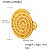 Xinyixinxin Anillo Abierto de Hoja de Acero Inoxidable de Fundición Pesada Estilo Ins Europeo y Americano Anillo Versátil para Dedo Índice de Mujer