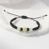 Pulseira Trançada Pedra Luminosa Doze Signos do Zodíaco Fio Vermelho Fio Preto Contas Luminosas Pulseira de Casal Estudante Feminina Atacado