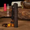 Nuevo estilo encendedor de soplado de sándalo soplado de fuego plegable a prueba de viento carga USB encendedor de cigarrillos creativo para novio