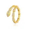 Nuevo Famoso de Internet Más Vendido Anillo Abierto Creativo de Personalidad Multiestilo para Mujeres Diseño Pequeño Exquisito Chapado en Oro Circonita Joyería de Mano
