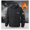 Moletom com Capuz de Lã para Uso Externo Outono e Inverno Espessado Travamento de Temperatura Corte Solto Masculino para Montanhismo, Deslocamento, Jaqueta Casual