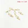 Colgante Pequeño Chapado en Oro, Conserva el Color, Incrustado con Circonita, con Cadena, Accesorios de Dijes para DIY, Collar, Pulsera, Pendientes de Forma Geométrica