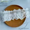 Exquisito Encaje Bordado de Malla con Adorno de Encaje de Malla para Dobladillo de RopaLolita, Accesorio de Encaje de Seda de Leche con Lazo de 11 cm