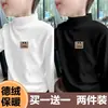 Y2018# blusa de base feminina de veludo outono e inverno nova infantil gola semi-alta estilo western manga longa T-shirt acolchoada