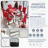 Toalha de Mesa Estampada de Natal Transfronteiriça Capa Elástica para Cadeira Mesa de Jantar Doméstica Toalha de Mesa à Prova d'Água Capa Protetora para Cadeira Decoração de Natal
