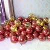 Globos de Boda con Palabras Felices, Globos Rojo Granada de 10 pulgadas para Pedida de Mano, Declaración, Decoración, Fiesta de Cumpleaños, Arreglo de Boda, Romántico