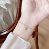 Pulsera de Bola de Circonita Brillante Versátil de Plata de Ley S925 Joyería Elegante de Nicho Pulsera Sencilla de Diamante Pequeño Accesorios de Moda