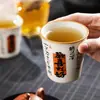 Caneca de Chá Kiln Ru Feliz Grande Capacidade Caneca de Refrigerante Conjunto de Chá Kung Fu Exquisito de Alta Qualidade Xícara de Chá Chinesa