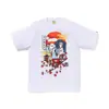 260g Marca de Moda Venta al por Mayor Transfronteriza Camiseta Pesada Bape Cabeza de Mono Tiburón