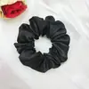 Scrunchie Grande de Satén de Color Sólido Transfronterizo Europeo y Americano para Mujer, Estilo Perezoso de Alta Gama, Scrunchie de Intestino Grueso, No Daña el Cabello, Cuidado Versátil del Cabello