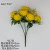 Simulação Buquê de Peônia Coroa de 7 Cabeças Cerimônia de Casamento Decoração de Arco Guia de Caminho Flores Artificiais Flores de Seda Materiais para Arranjo Floral Caseiro Multicolor